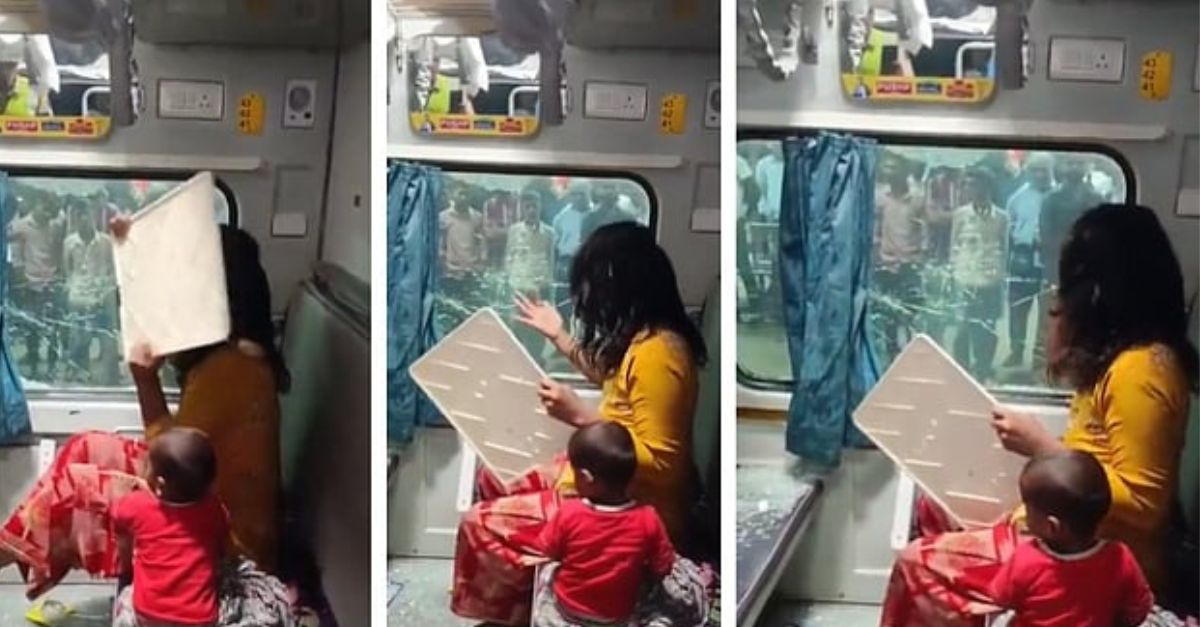 "मेरा पर्स दो, बात खत्म!" गुस्साई महिला ने ट्रे से तोड़ा AC कोच का शीशा, सरकारी संपत्ति पर फूटा निराशा का गुस्सा।