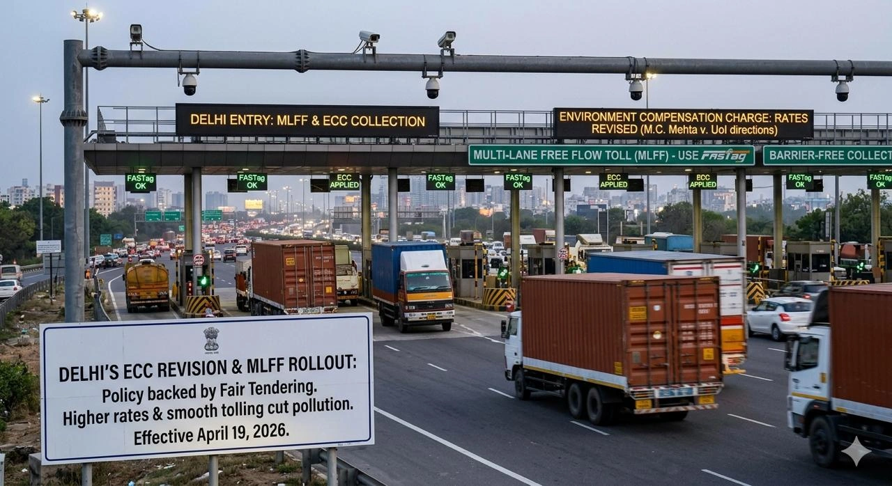 दिल्ली में ECC संशोधन और MLFF लागू: प्रदूषण नियंत्रण की दिशा में बड़ा कदम, निष्पक्ष टेंडरिंग जरूरी
