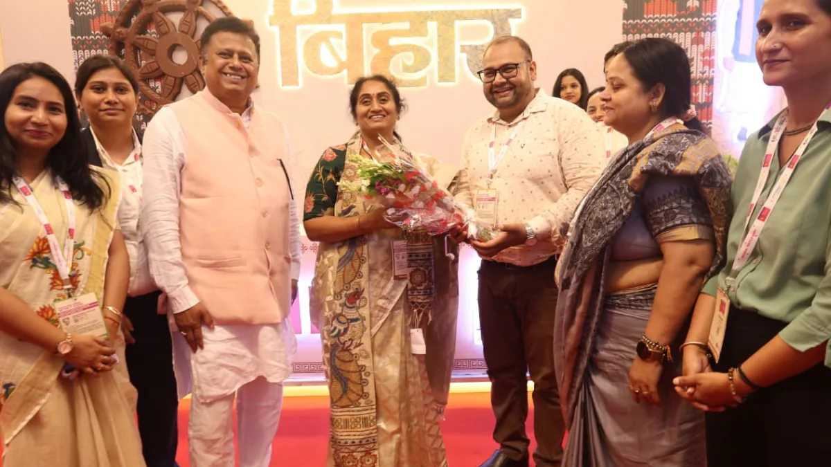 भारत टेक्स 2026 में बिहार की मजबूत मौजूदगी, तीसरे दिन भी बिहार पैवेलियन पर उमड़ी दर्शकों की भीड़