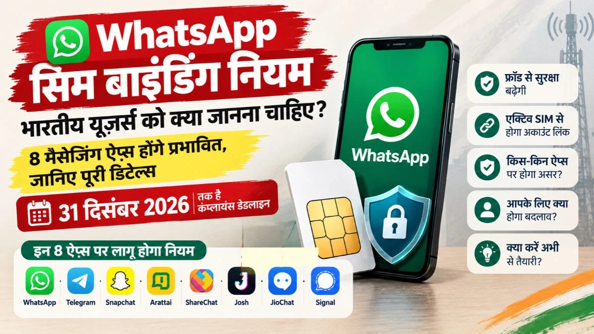 WhatsApp SIM Binding Rule: 31 दिसंबर 2026 से पहले जान लें ये जरूरी बातें